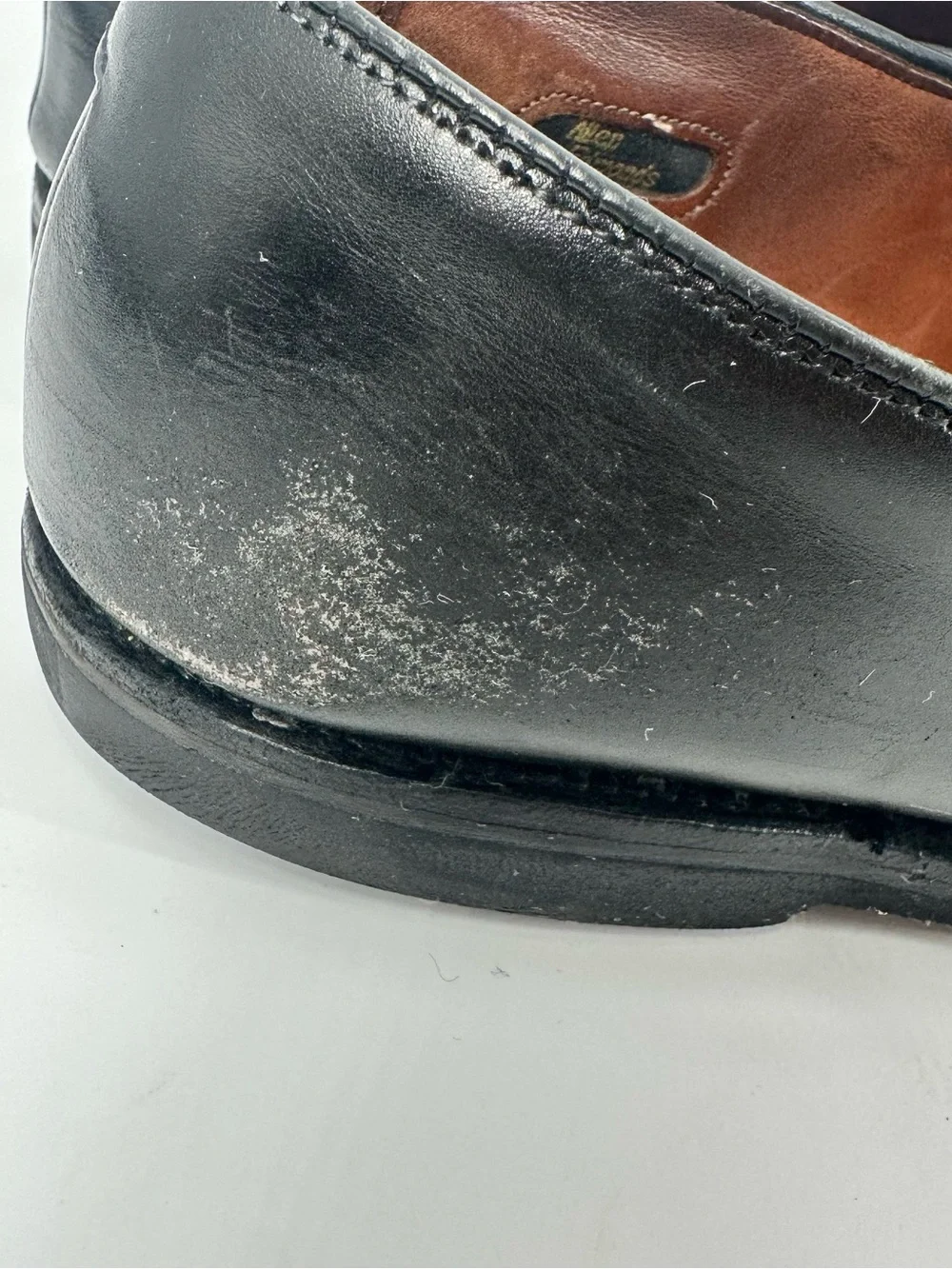 Allen Edmonds Burbank Black Leather Metal Bit Loafer Dress Shoes Slip-On 9.5 E